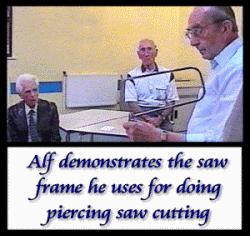 Piercing saw frame