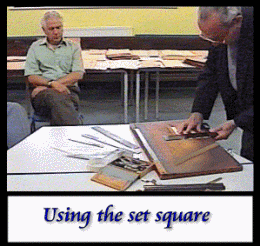 Using the set square